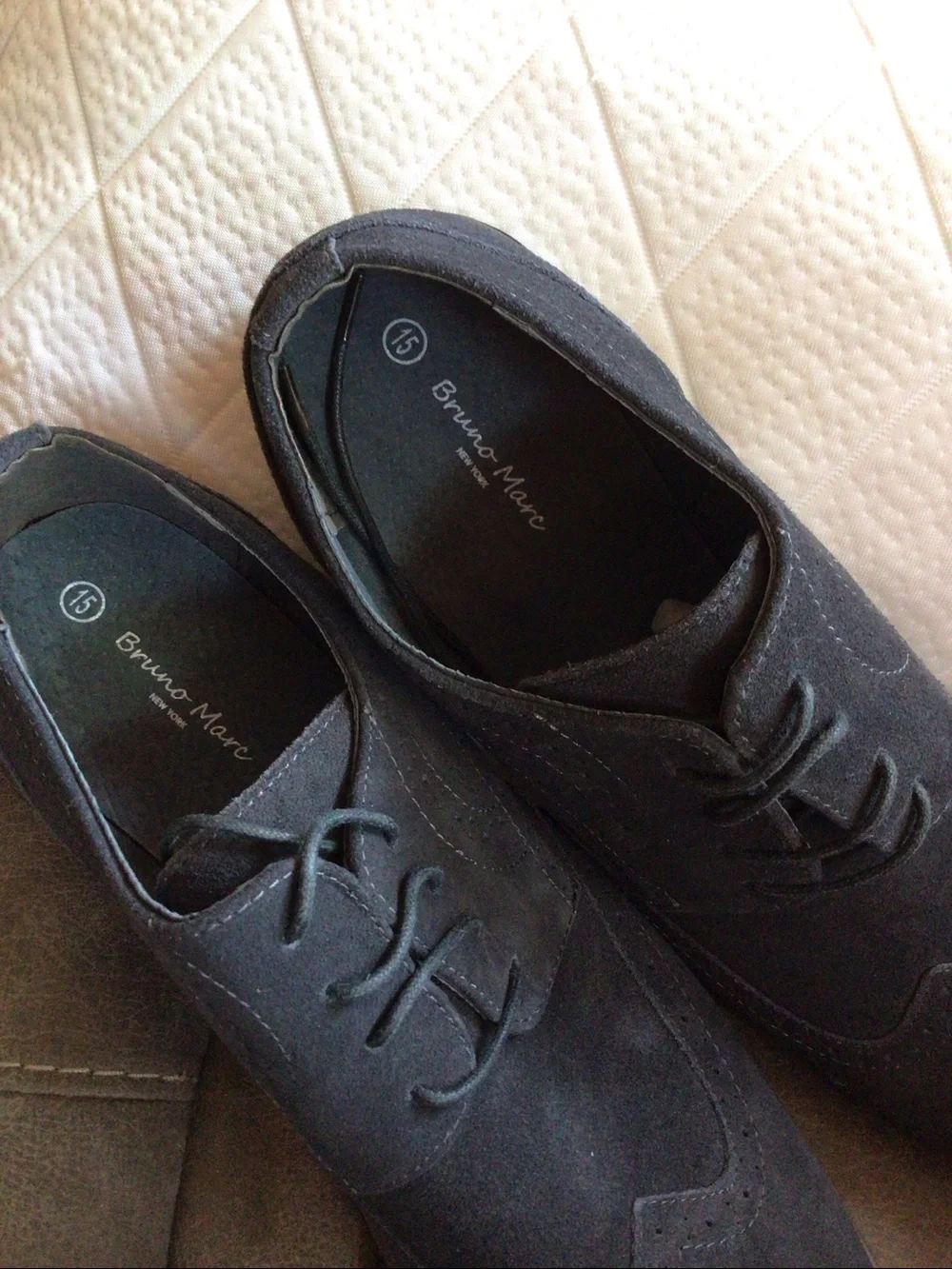 Bruno Marc gray suede